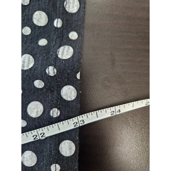 Jennie & Marlis Polka Dot Ruffle Blouse Black White Sleeveless M Retro Polka Dot - Picture 5 of 5